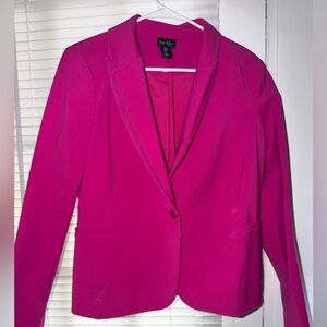 Nicole Miller Bright Fuchsia Single-Button Blazer